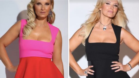 Cristina Ferreira decote quadrado peplum vestido repetido Casa dos Segredos