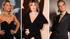 Atriz Oceana Basílio e a apresentadora Raquel Strada na gala GQ Night of the Year e Cristina Ferreira na condução de Casa dos Segredos preto gargantilha shopping