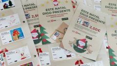 etiquetas IPO crianças Natal solidariedade venda donativos