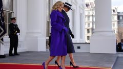Jill Biden melania Trump tomada de psse mensagens coordenados