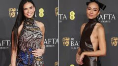 Demi Moore e Aurora Perrineau nos BAFTA de 2025 novo decote